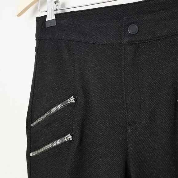 Athleta Ponte Twill Moto Pant in Black 4 Stretch Zipper Accent Comfort Biker $89 - Picture 5 of 16